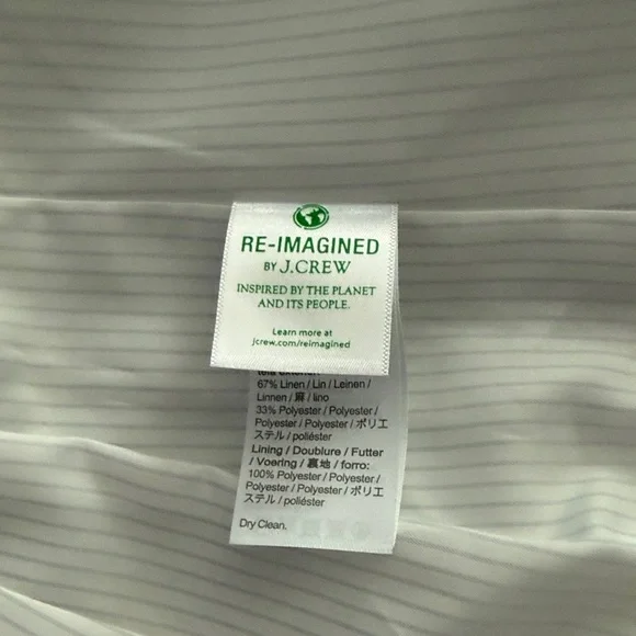 J. Crew White Parke Linen Blazer with Pink Accents-NWT - Picture 2 of 5